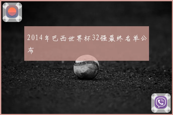 2014年巴西世界杯32强最终名单公布