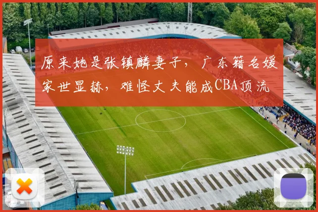 原来她是张镇麟妻子，广东籍名媛家世显赫，难怪丈夫能成CBA顶流